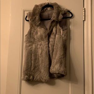 Michael Kors grey fur vest